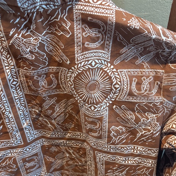 Wrangler Brown Patterned Long Sleeve Shirt - Picture 5 of 6